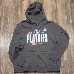 Men's Fanatics Charcoal Miami Dolphins 2022 NFL Playoffs Pullover Hoodie